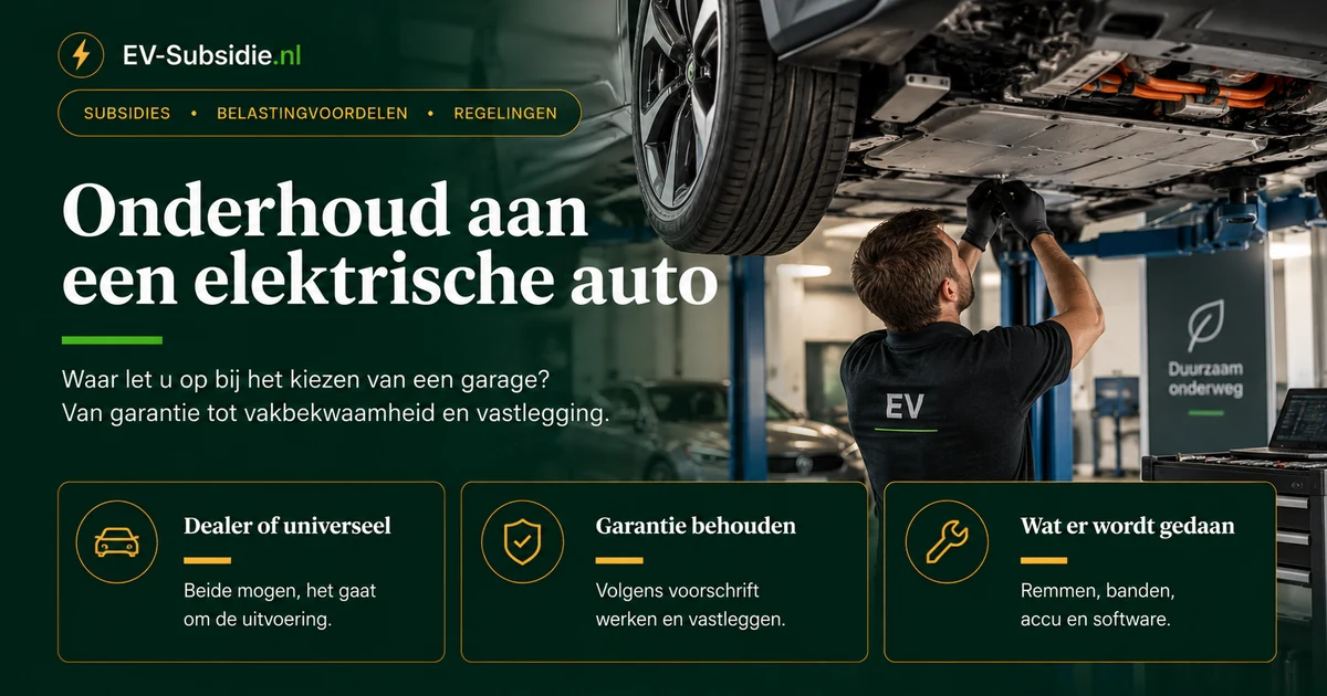 Onderhoud aan een elektrische auto: zo kiest u een garage