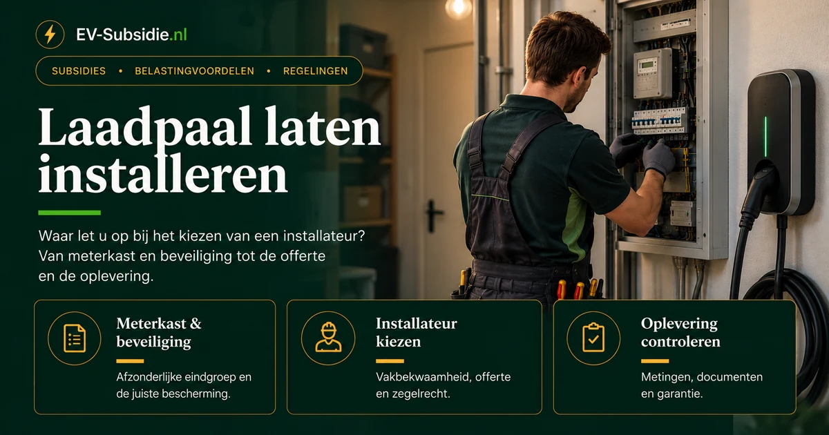 Laadpaal laten installeren: zo kiest u een goede installateur