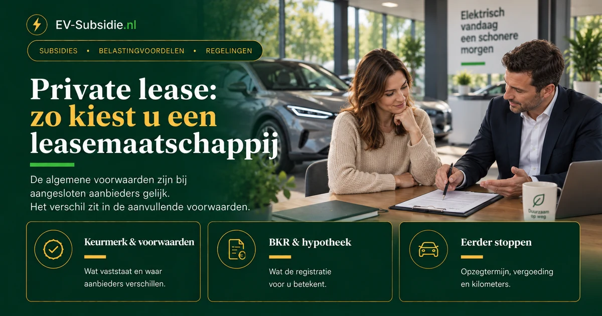 Private lease: zo kiest u een leasemaatschappij