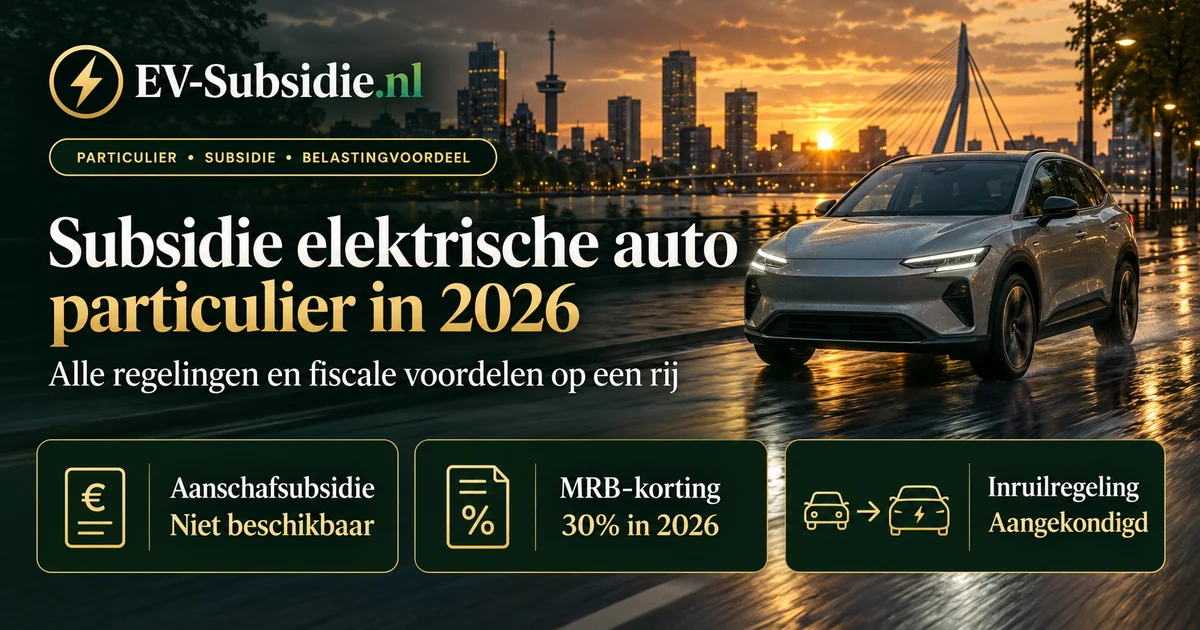 Subsidie elektrische auto particulier in 2026