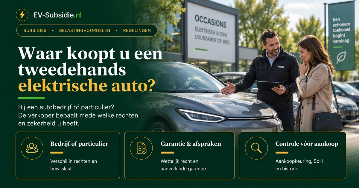 Waar koopt u een tweedehands elektrische auto?